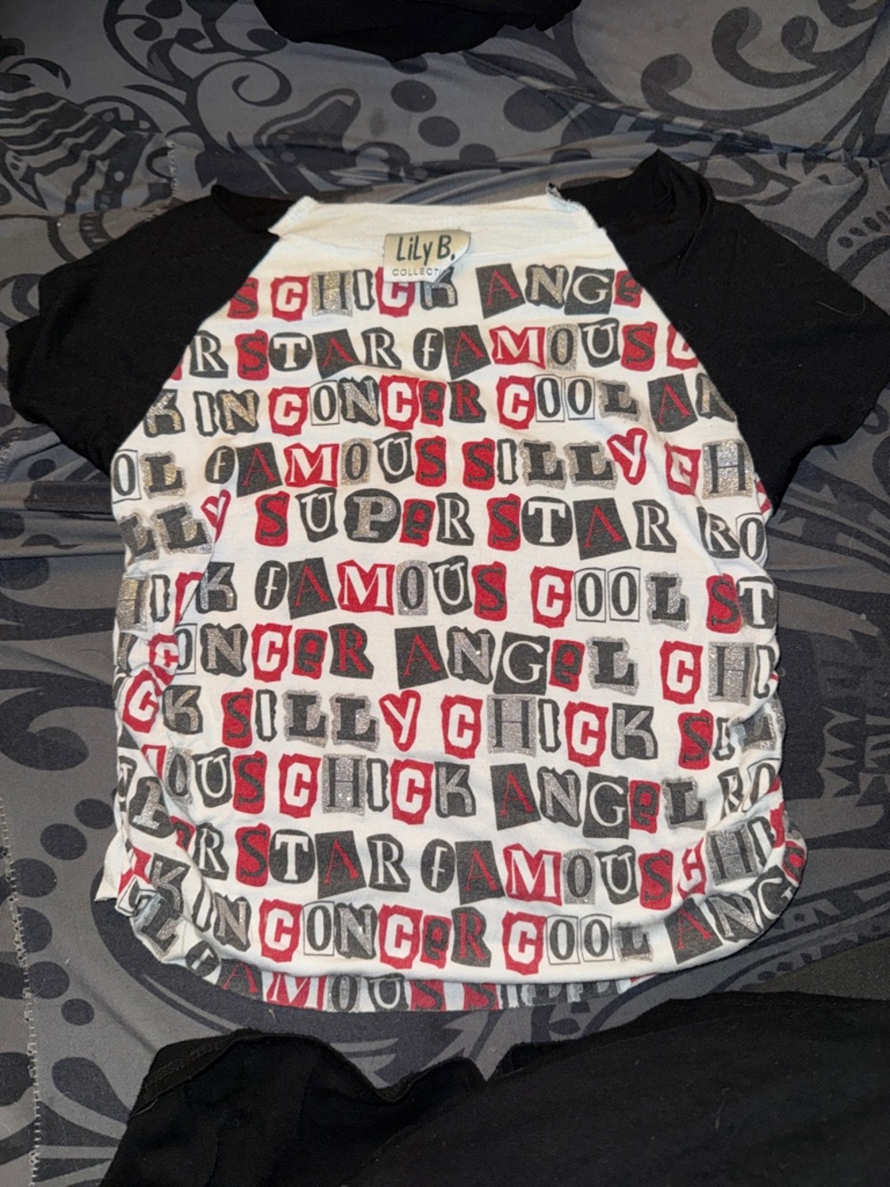 Lily B Brand Graffiti/Magazine Shirt!!